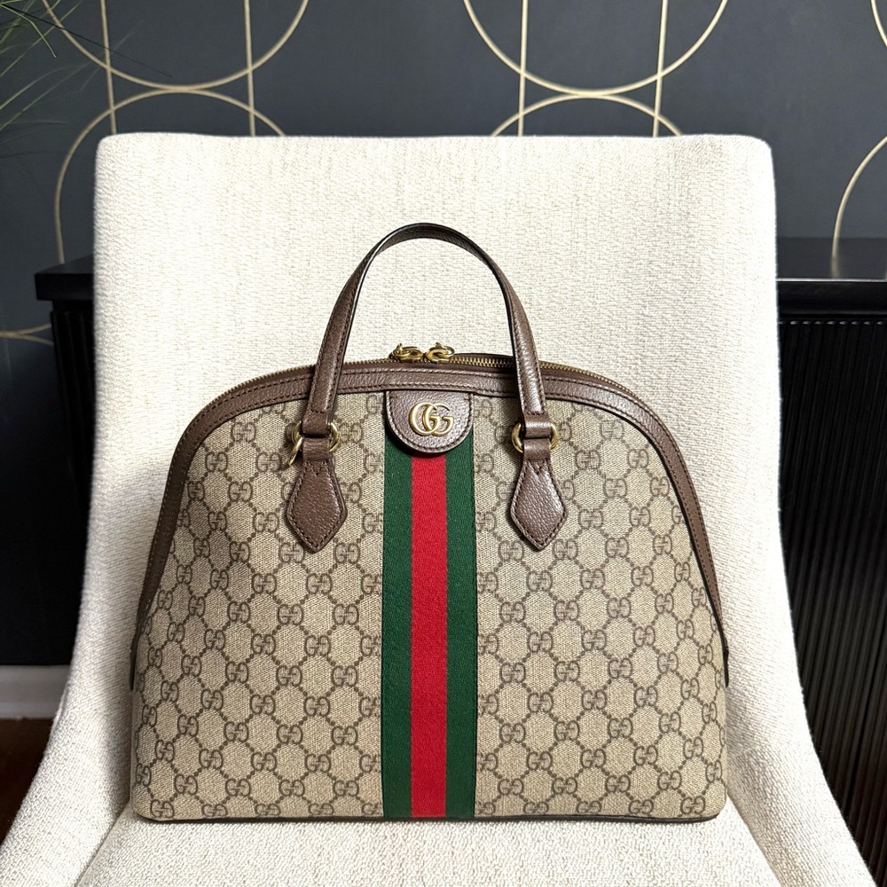 Gucci authentic Ophedia top Handel satchel bag medium supreme canvas - Picture 2 of 16